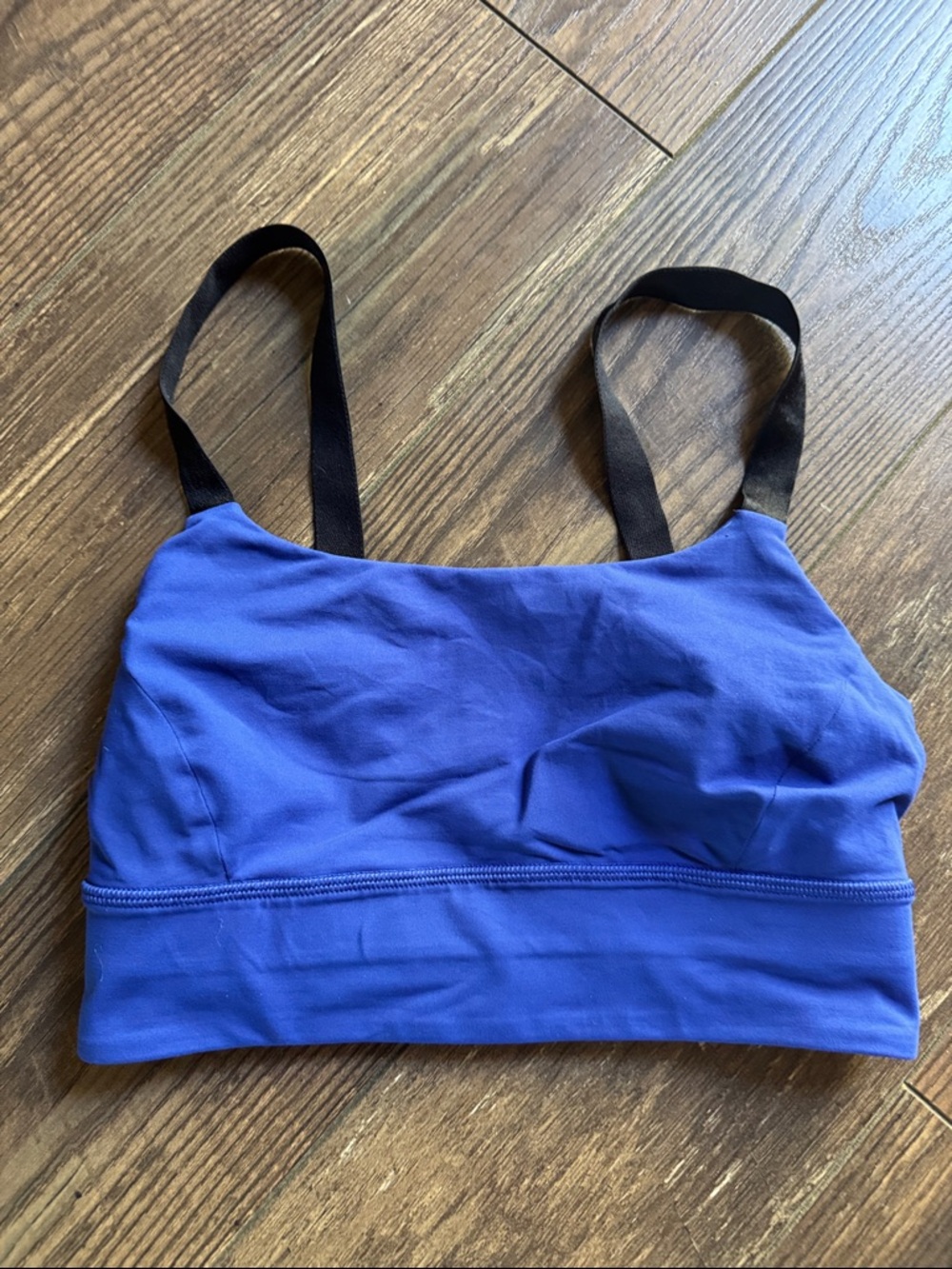 lululemon athletica Royal Blue Sports Bra with Black Straps, Size 6